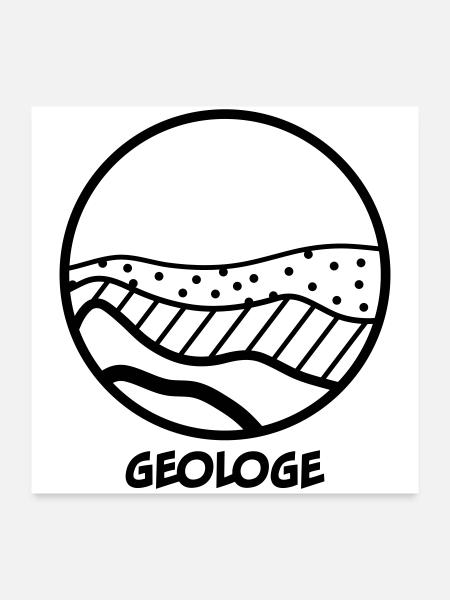 Geologe - Poster 60x60 cm - Weiß - Vorne