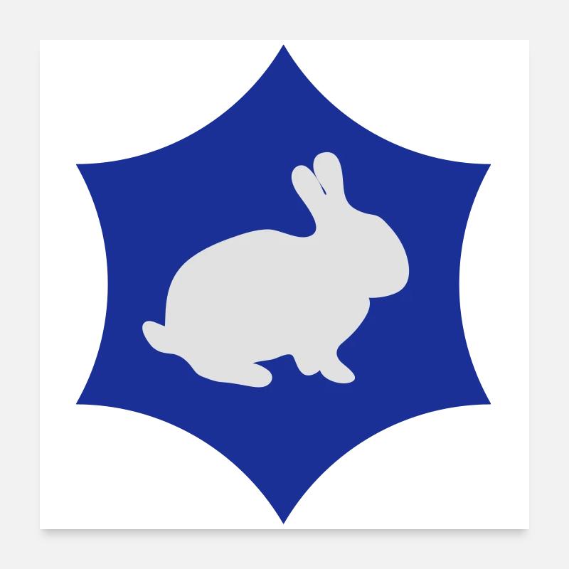 Logo lapin Poster 60 x 60 cm