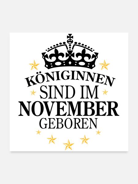 Königinnen November - Poster 60x60 cm - Weiß - Vorne