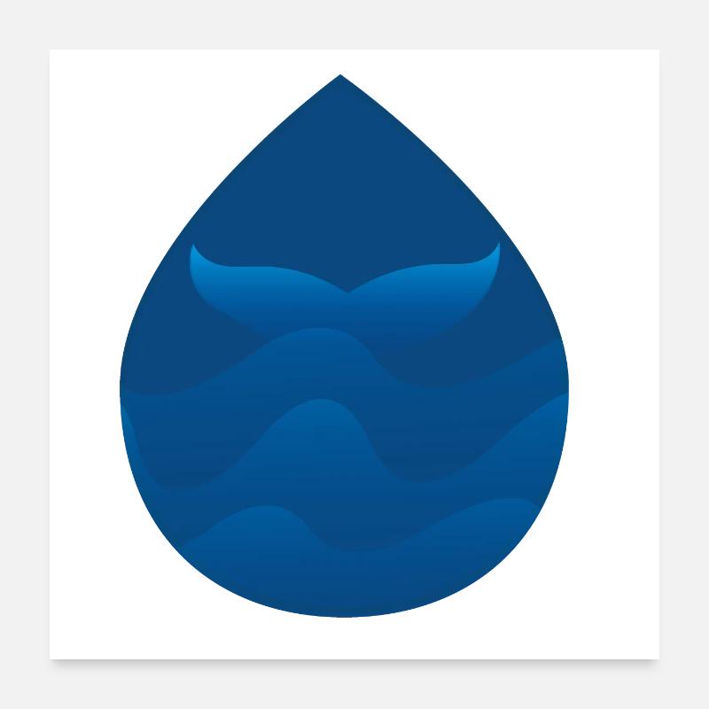 Diving into the deep Poster 60 x 60 cm