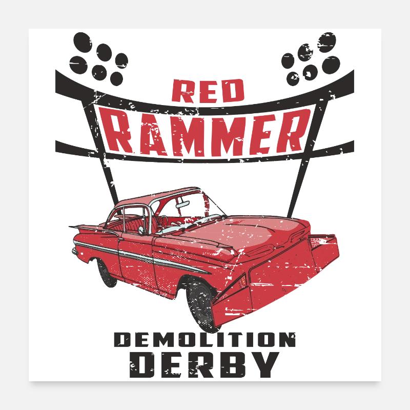Rammer rouge Poster 60 x 60 cm