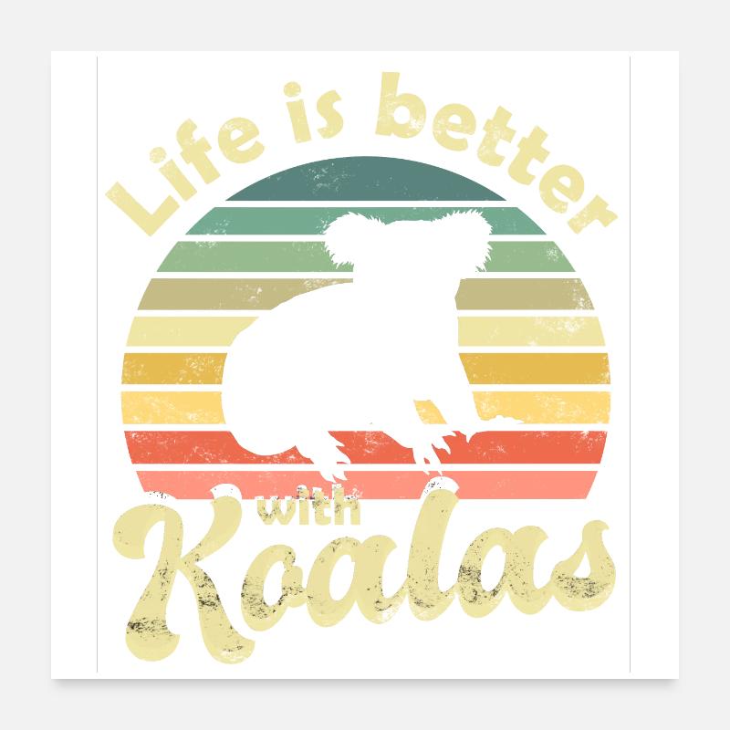 Koala Koala Ours Poster 60 x 60 cm