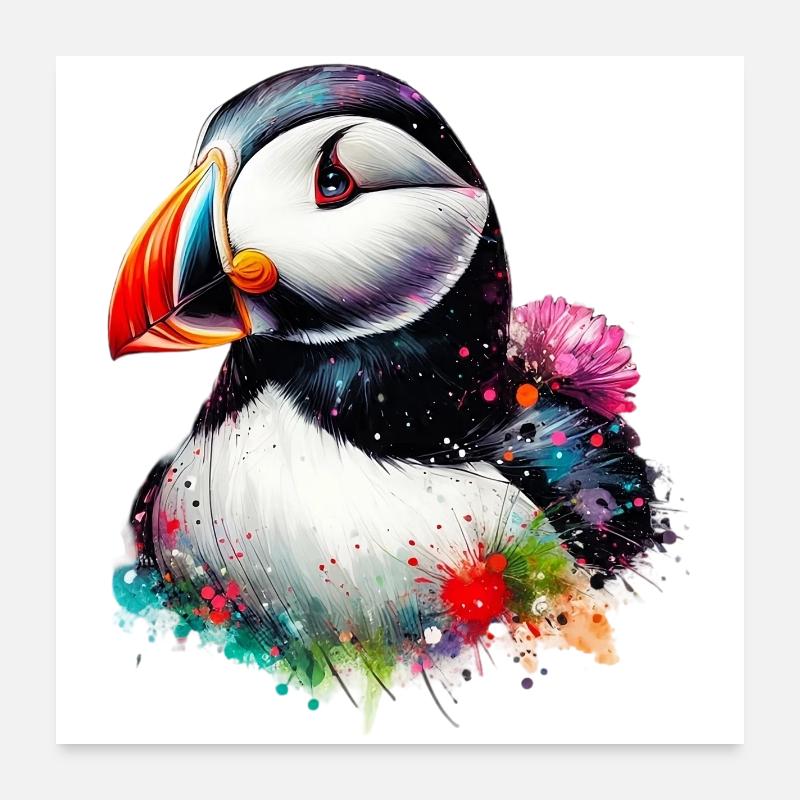 Macareux Poster 60 x 60 cm