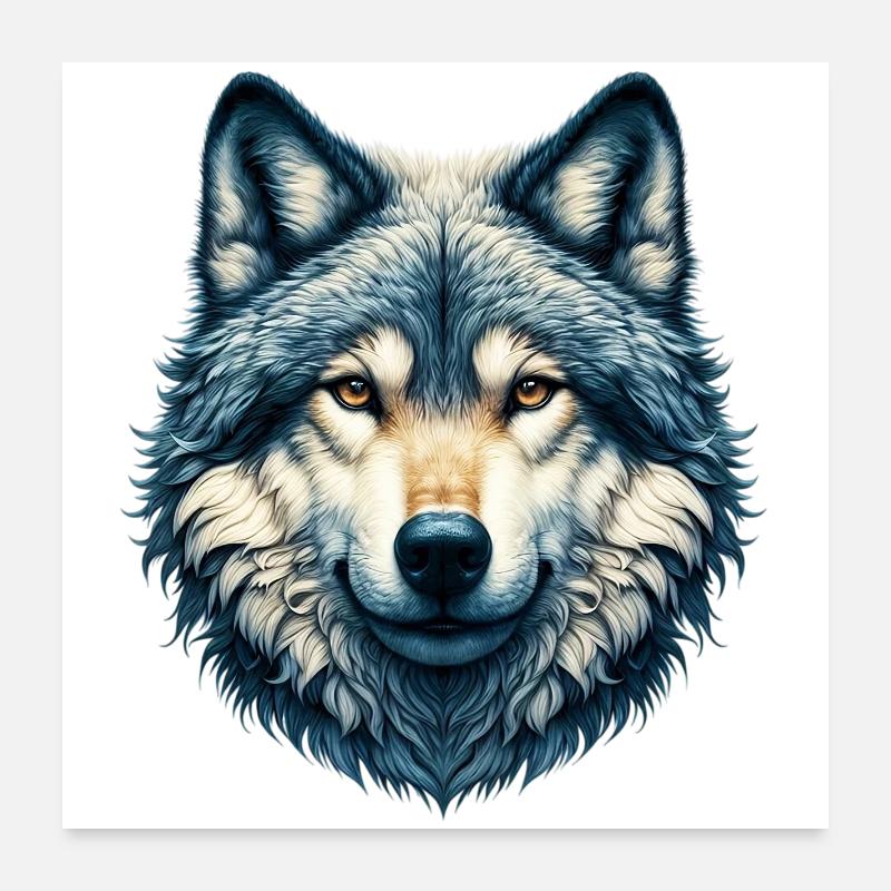 Wolf Poster 60x60 cm
