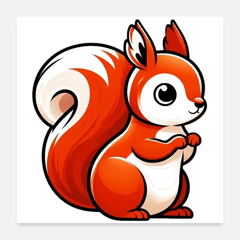 Eichhörnchen Poster 60x60 cm