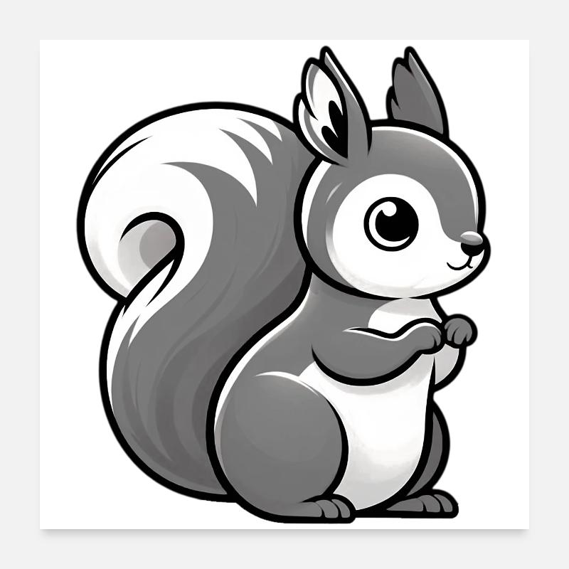 Squirrel Poster 24" x 24" (60x60 cm)