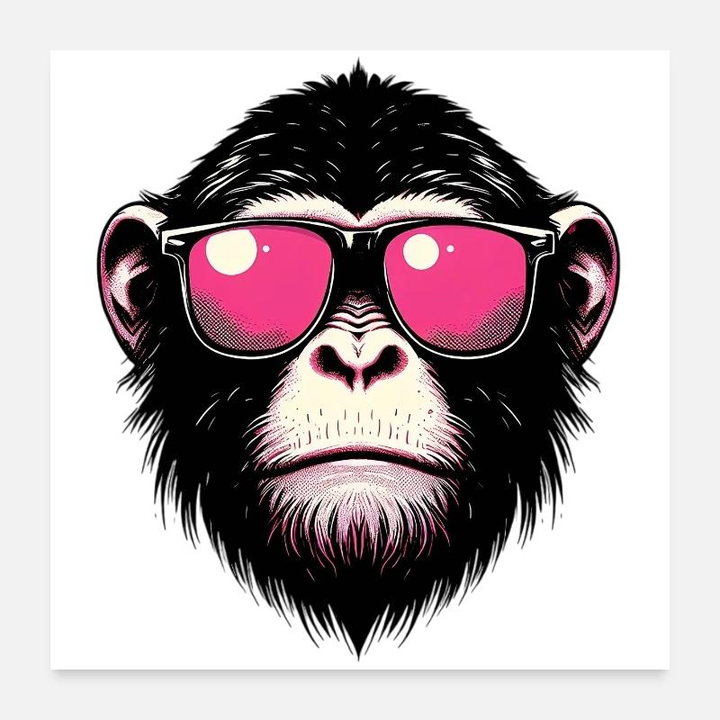 Monkey Poster 24" x 24" (60x60 cm)