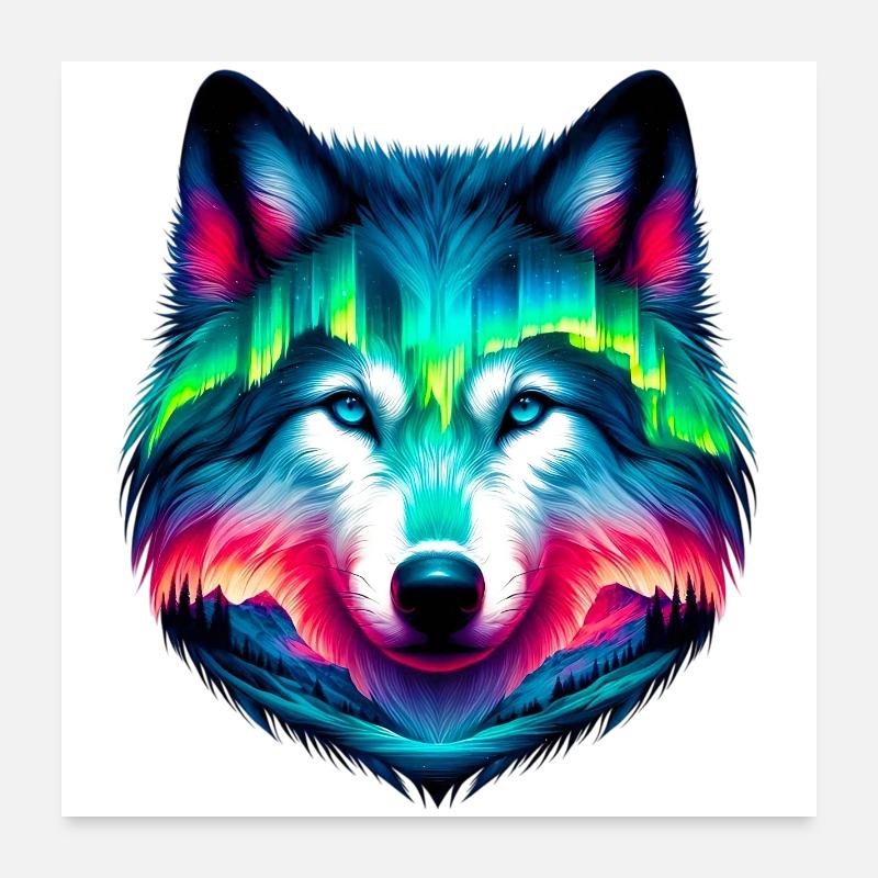 Loup Poster 60 x 60 cm