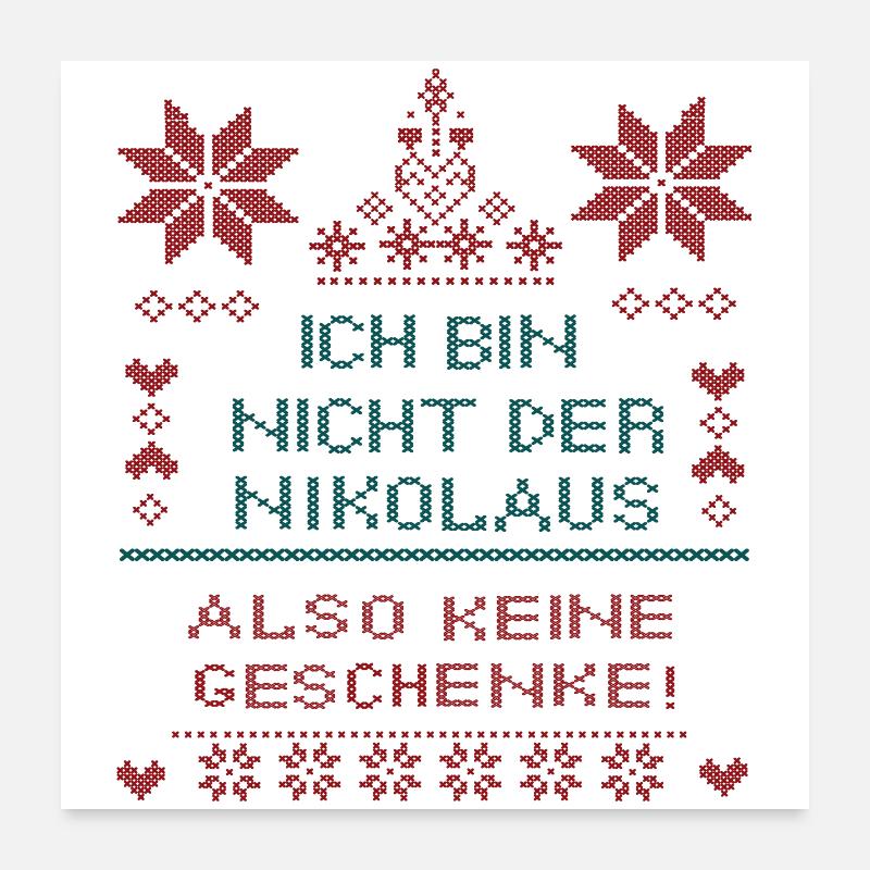 Nikolaus Poster 60x60 cm