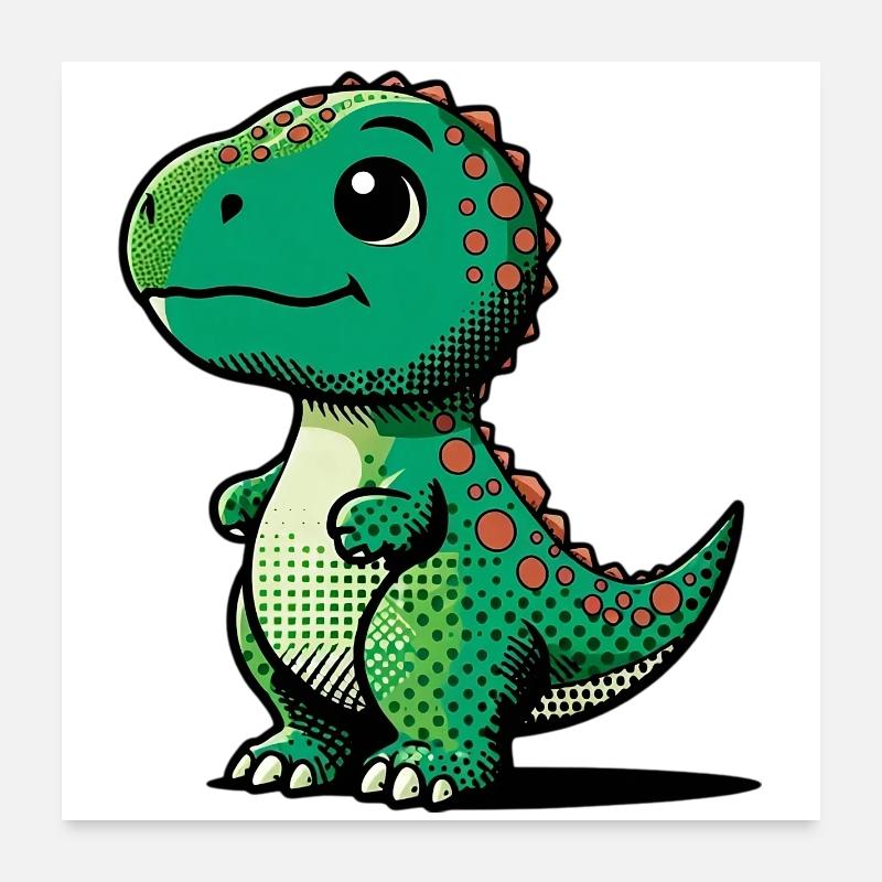 Dinosaurier Poster 60x60 cm
