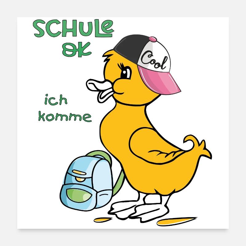 L’école ok, j’arrive Poster 60 x 60 cm
