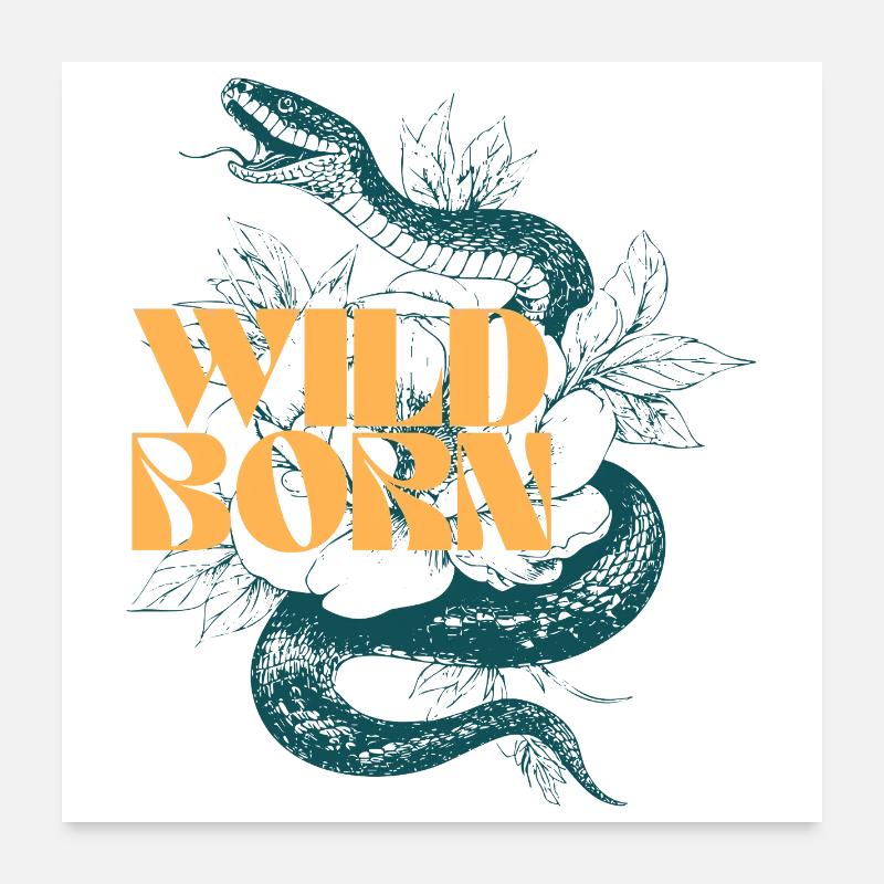 Conception de motif d’animal sauvage Poster 60 x 60 cm