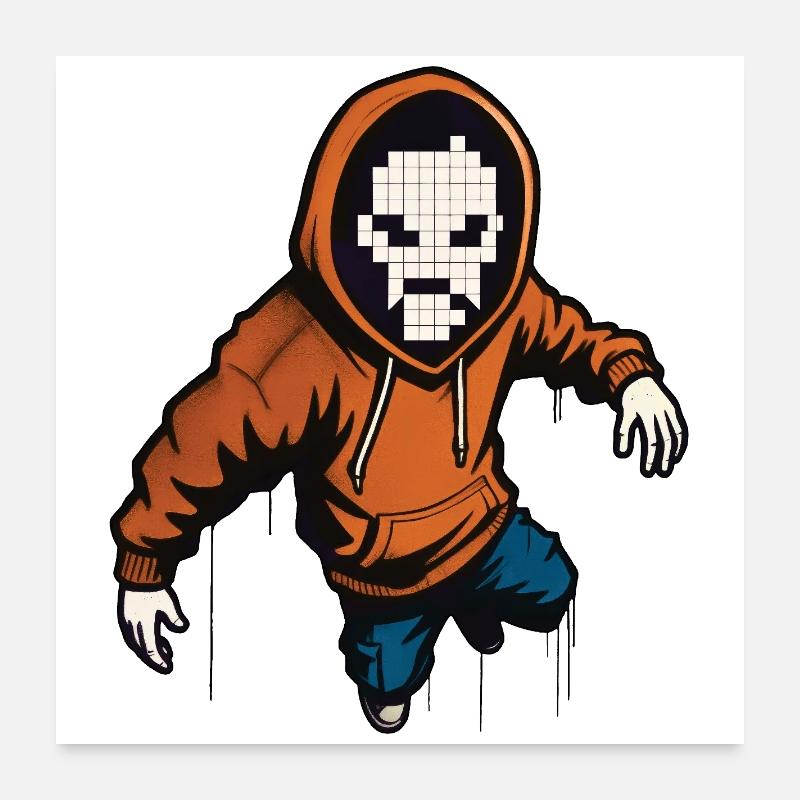 HACKER BOY - geek & scifi Poster 60 x 60 cm