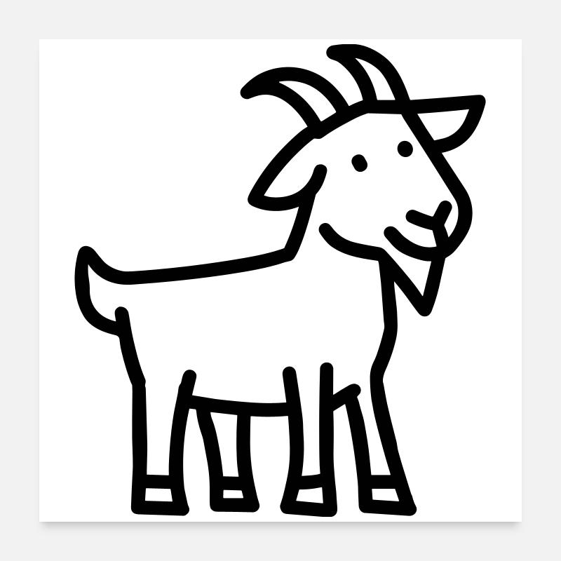 chèvre Poster 60 x 60 cm