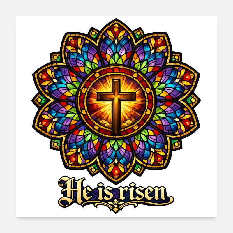 he is risen Poster 24" x 24" (60x60 cm)