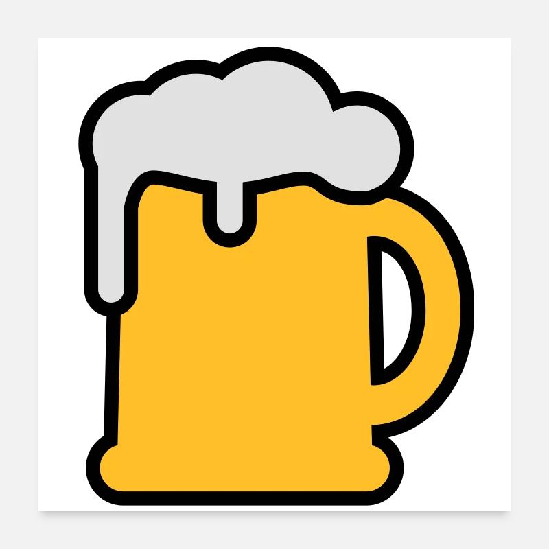 Bierkrung | Beer Mug Poster 60 x 60 cm