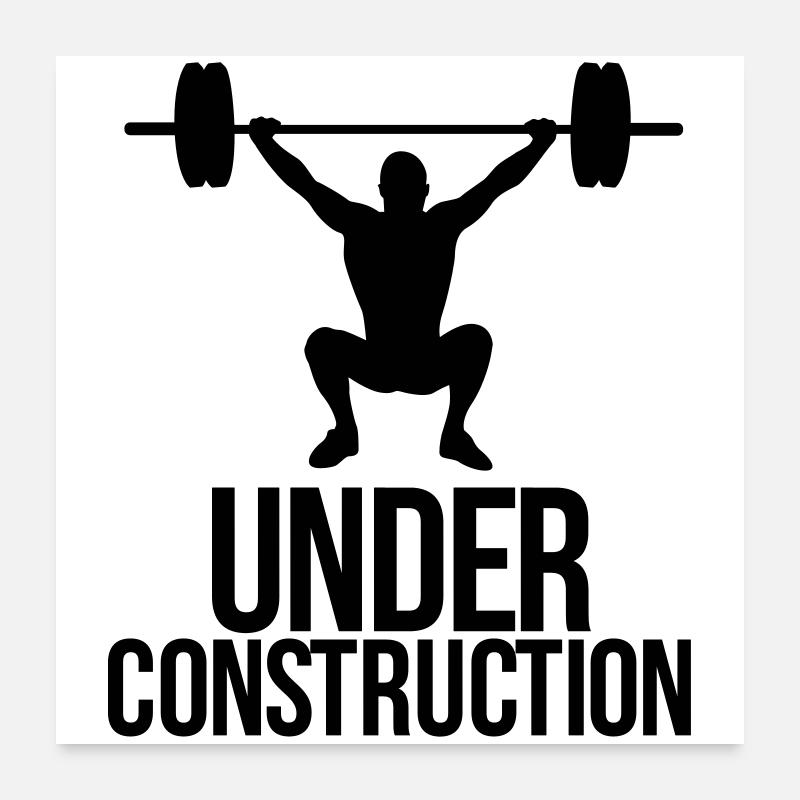 under construction Poster 24" x 24" (60x60 cm)