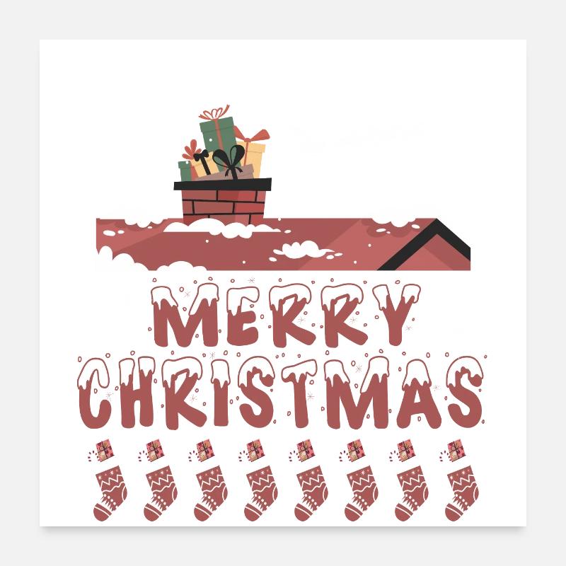 Frohes Fest zu Hause Poster 60x60 cm