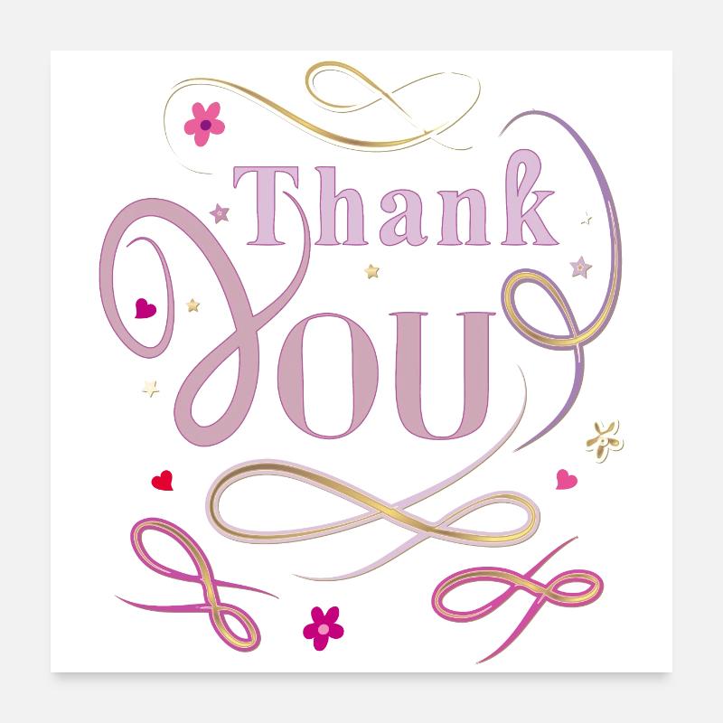 Merci Poster 60 x 60 cm