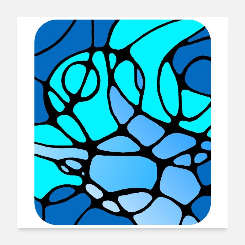 Neurographic modern abstract design Poster 24" x 24" (60x60 cm)