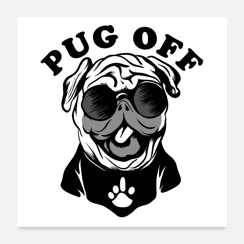 Mops AUS | Mops-Hund Poster 60x60 cm