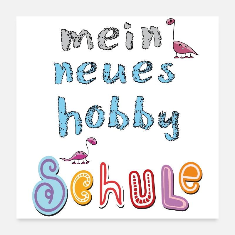 Écolier Enfant Poster 60 x 60 cm