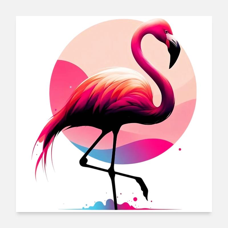 Flamingo Poster 24" x 24" (60x60 cm)