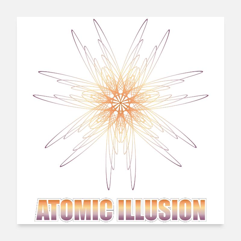 geometrical form ATOMIC ILLUSION Poster 60x60 cm
