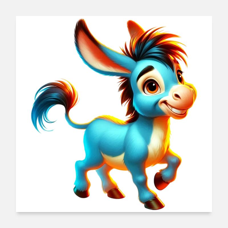 Esel-Maultier Poster 60x60 cm