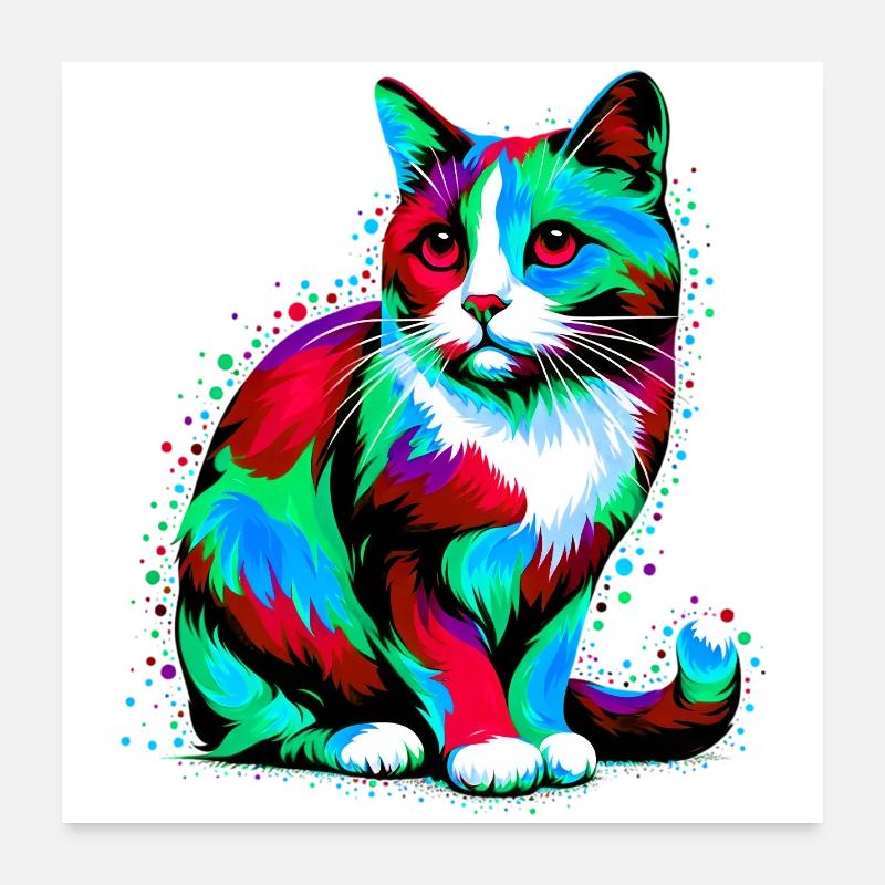 Katze Poster 60x60 cm