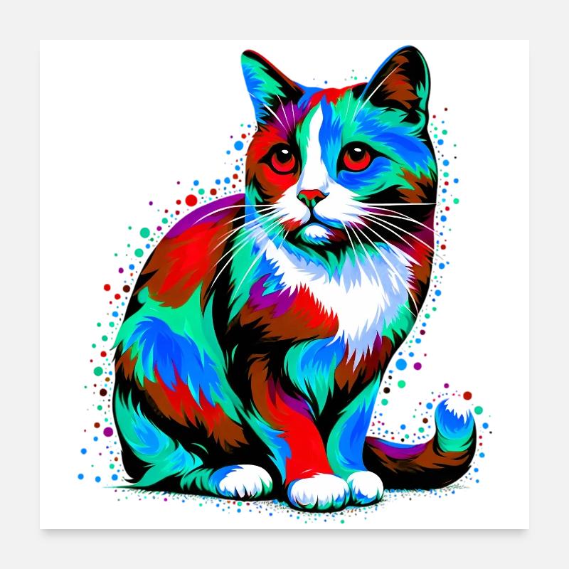 Katze Poster 60x60 cm