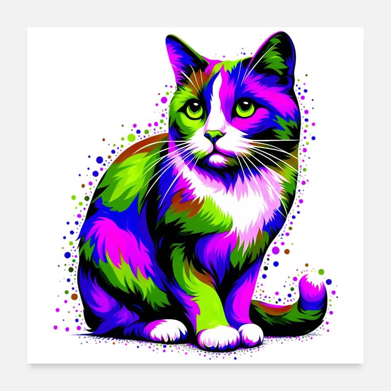 Chat Poster 60 x 60 cm