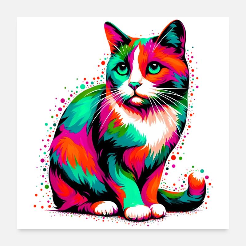Chat Poster 60 x 60 cm