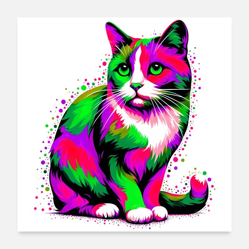 Cat Poster 24" x 24" (60x60 cm)
