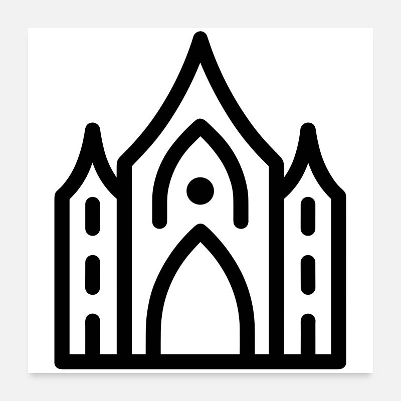 cathedral Poster 24" x 24" (60x60 cm)