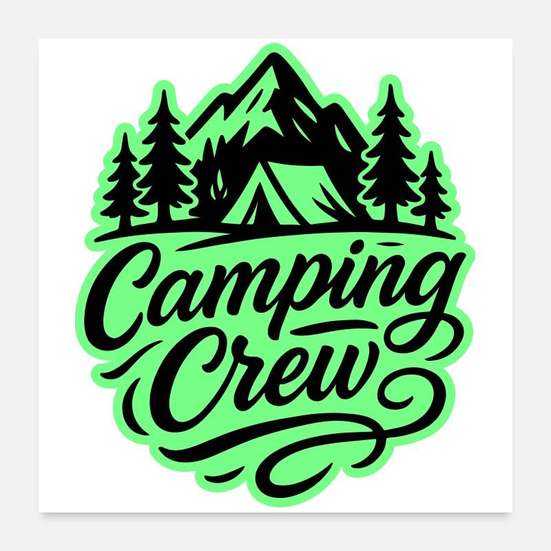 Camping Crew Poster 24" x 24" (60x60 cm)