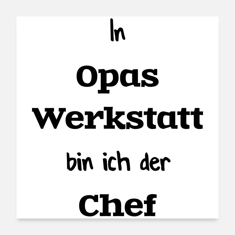 In grandpa's workshop Poster 24" x 24" (60x60 cm)