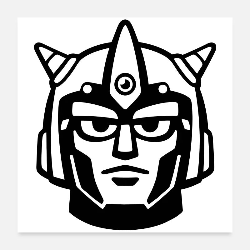 Casque de visage robot Doomforge Poster 60 x 60 cm