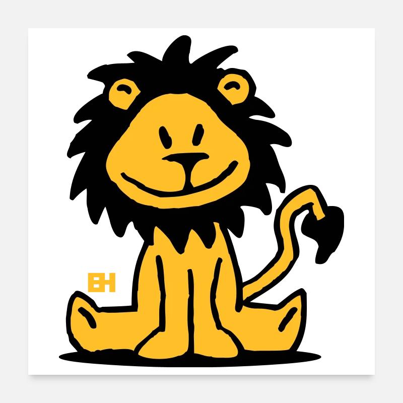 Lion Poster 60 x 60 cm
