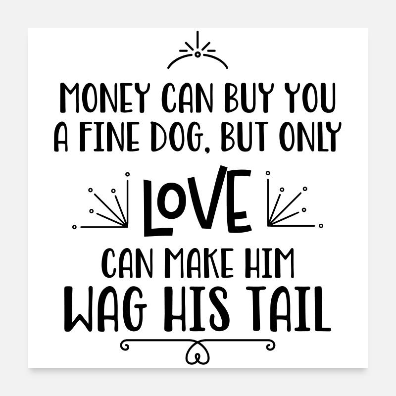 Amateurs de chiens Poster 60 x 60 cm