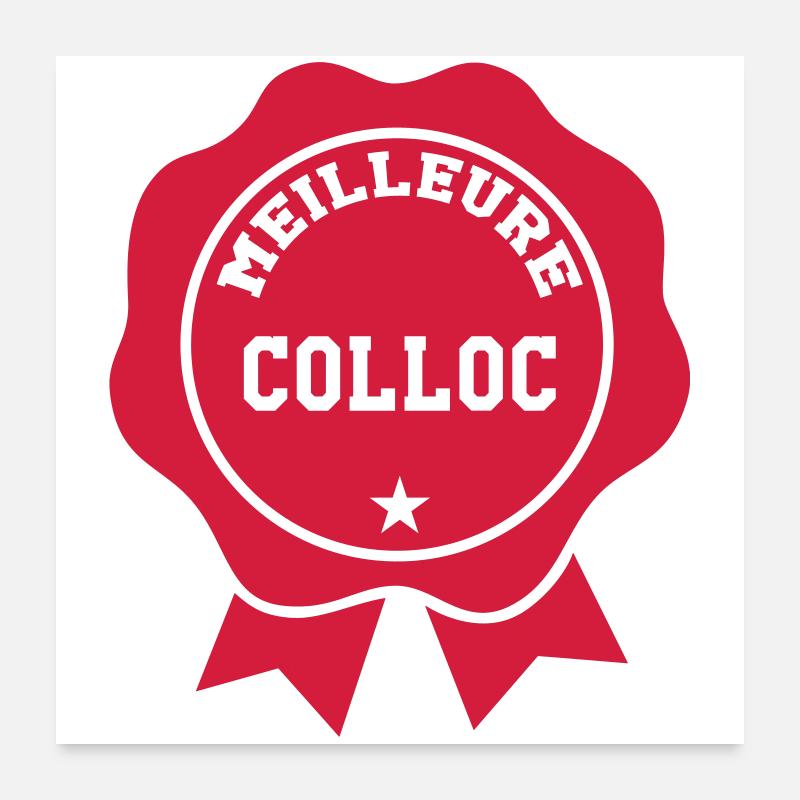 Meilleure Colloc Poster 60 x 60 cm