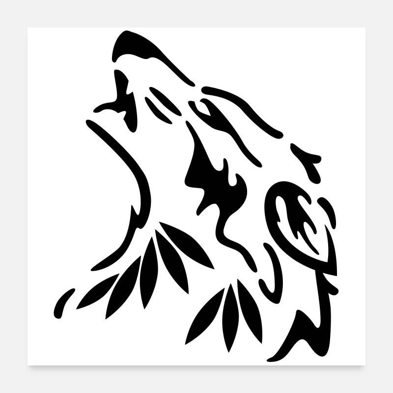 wolf Poster 60x60 cm