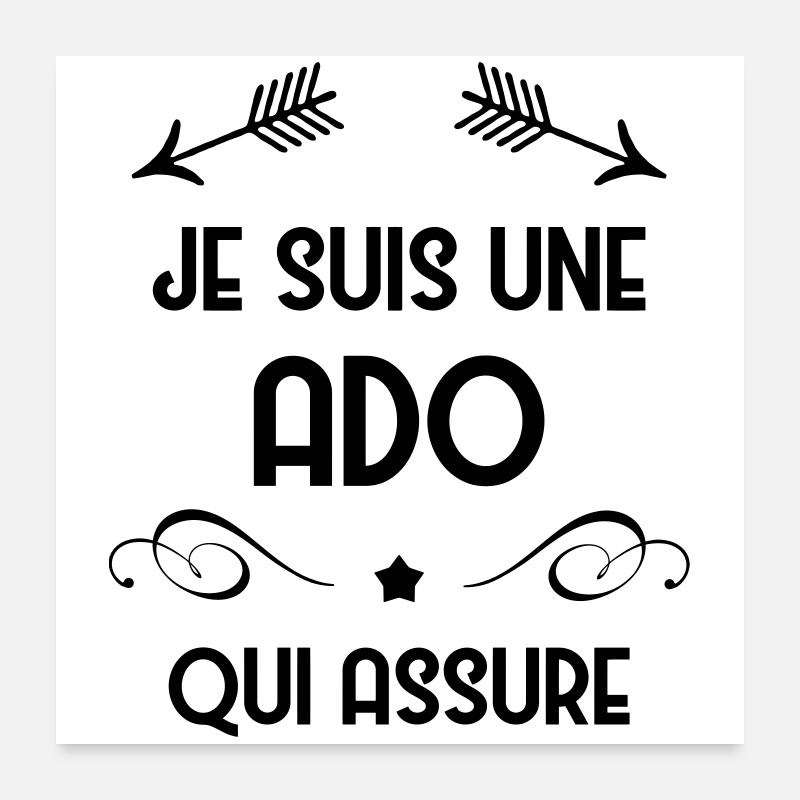 Ado - Adolescent - Adolescente - Famille - Jeune Poster 24" x 24" (60x60 cm)