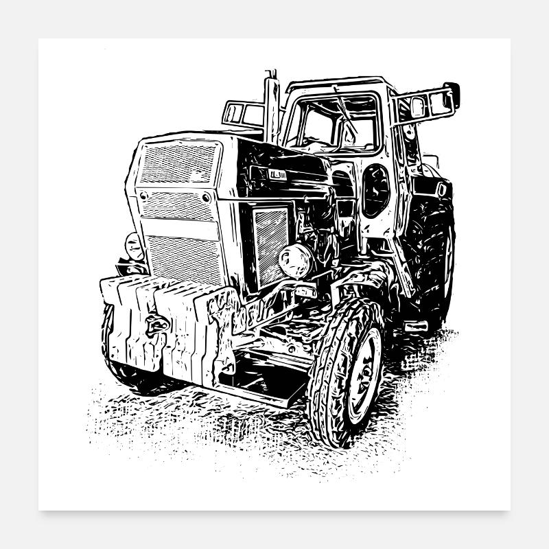 Tractor Fortschritt ZT 303 E Poster 24" x 24" (60x60 cm)