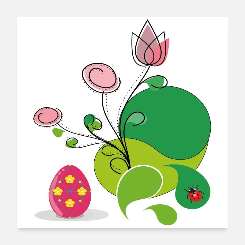 Easter Greeting Poster 24" x 24" (60x60 cm)