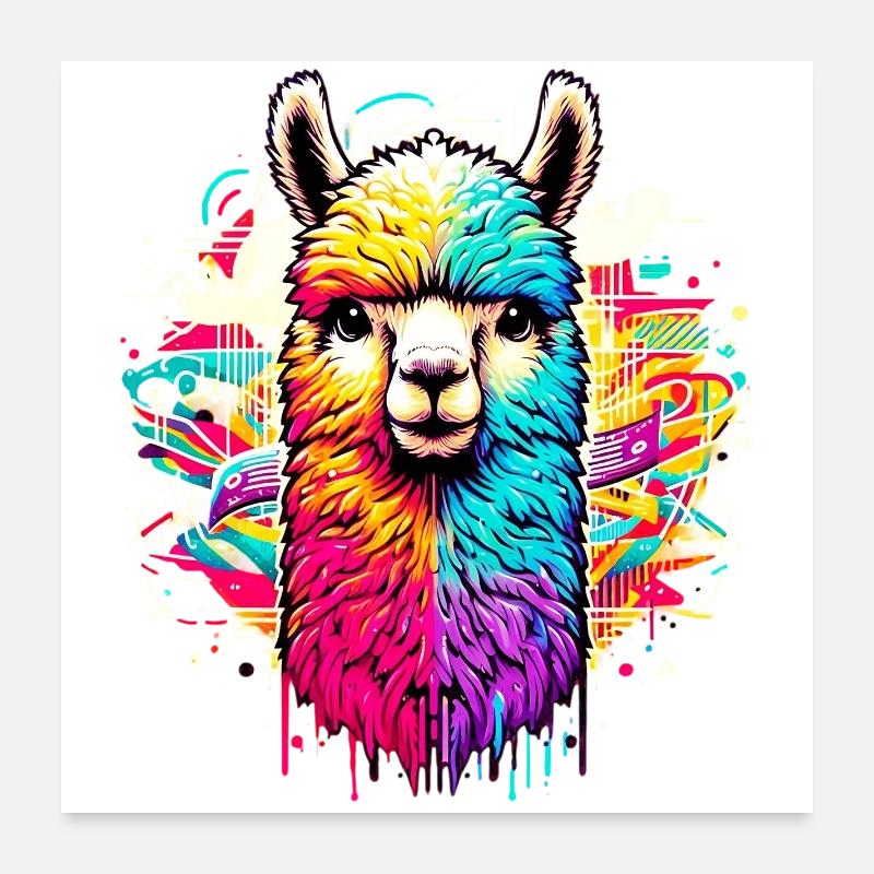 Alpaka Poster 60x60 cm