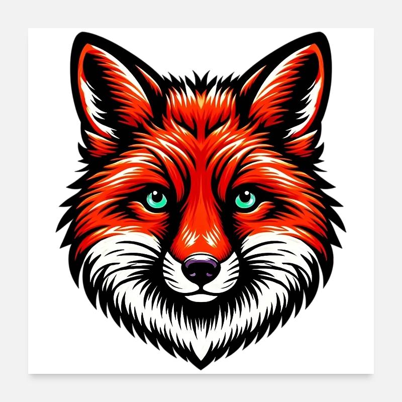 Fox Poster 24" x 24" (60x60 cm)