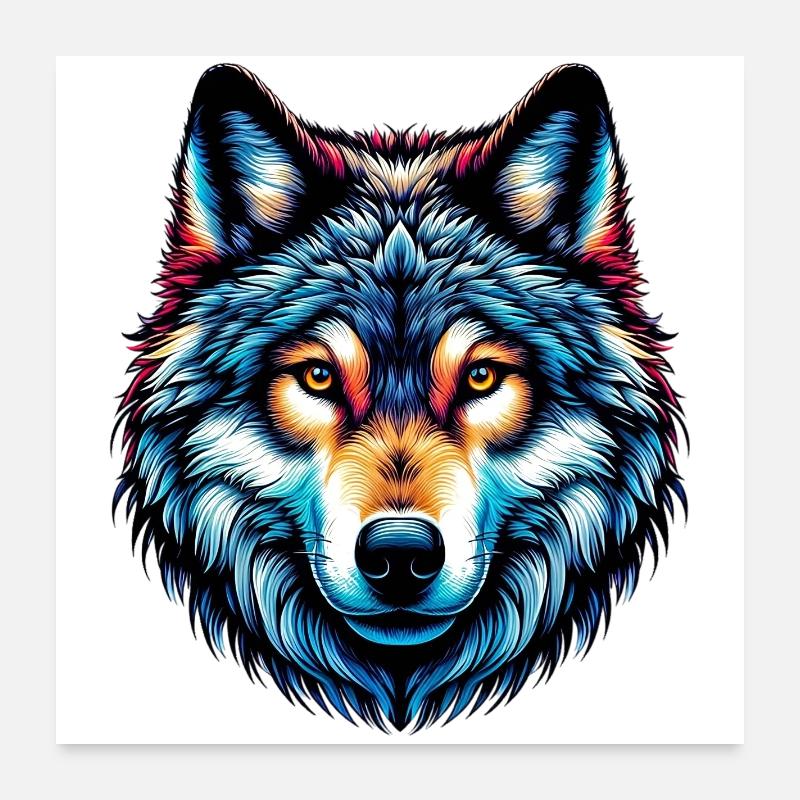 Wolf Poster 60x60 cm