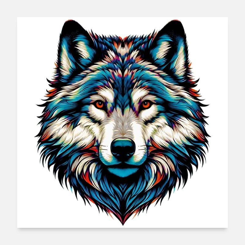 Wolf Poster 24" x 24" (60x60 cm)