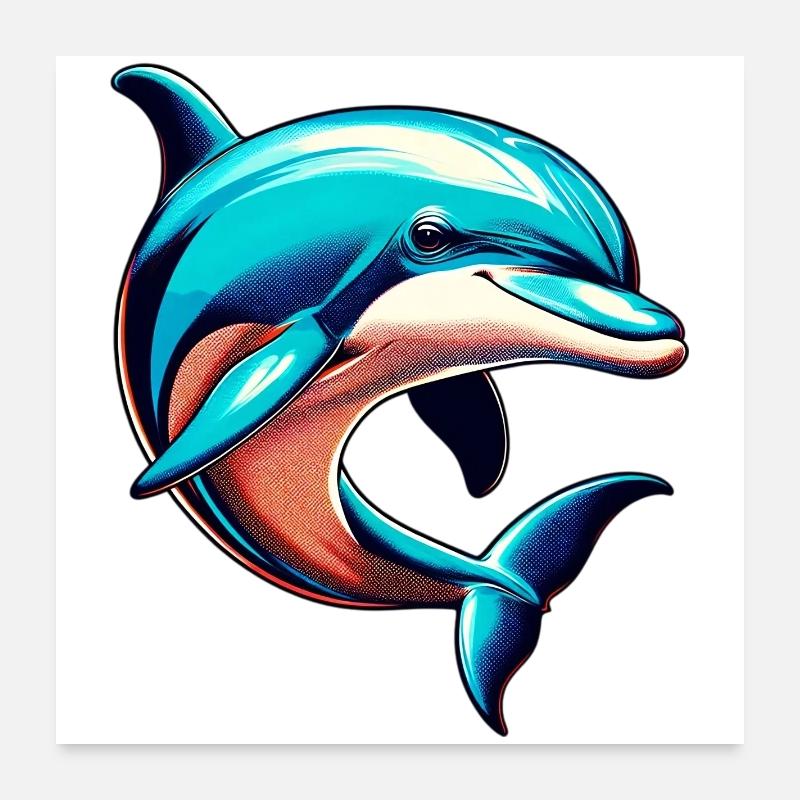 Dauphin Poster 60 x 60 cm